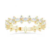 14K Gold Marquise & Round Diamond Eternity Band (5/8 ct)